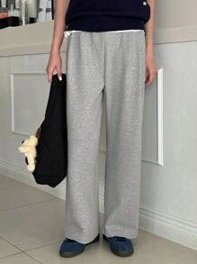 DAZY 女式纯色前系带口袋休闲运动运动裤女式慢跑裤