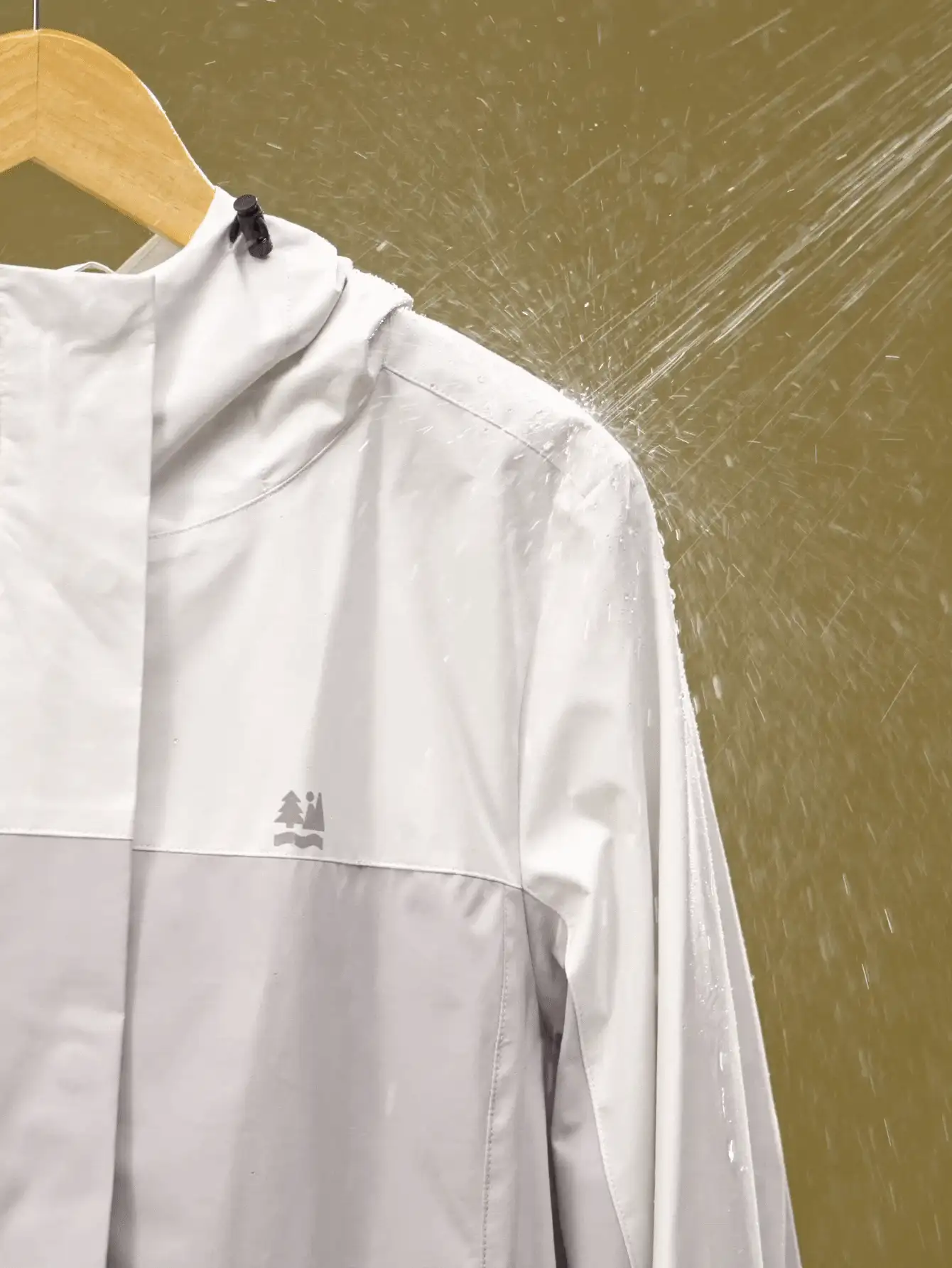 In My Nature 女士户外无氟防水连帽雨衣，适合露营、远足和城市通勤