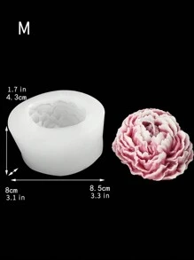 1 件优质 3D 现代花朵硅胶模具 - 多功能 DIY 工艺模具，适用于树脂环氧树脂、蜡烛、肥皂和圣诞装饰品、节日礼物、家居装饰创作必备灵活易脱模和可重复使用的完美装饰物、珠宝、沐浴球制作 - 白色 - 查看 4