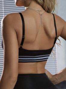 3pcs/Set Regular Solid Color Cami Spaghetti Strap Bra Set, Minimalist & Casual For Women