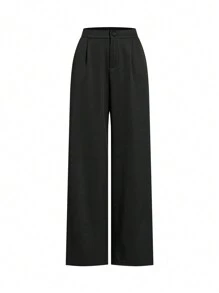 Ellevyn 2pcs Women Ruffle Collar Vest & Pants Set Two Pieces Fall Sets - Black - View 8