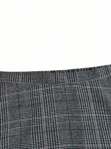 SHEIN Clasi 大码格子印花休闲百搭长裙