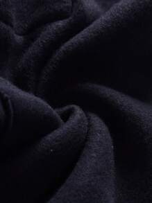 Manfinity Homme Men's Color Block Drawstring Hooded Fleece Sweatshirt, Casual For Autumn/Winter, Long Sleeve Top