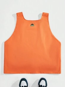 Manfinity VCAY Áo vest dệt không tay dáng rộng cỡ lớn dành cho nam, áo vest thời trang đi chơi, dành tặng bạn bè, chồng, bạn trai, cho mùa thu đông - trái cam - Xem 2