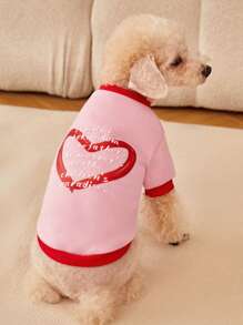 PETSIN Áo hoodie thú cưng in chữ chắp vá màu trơn tối giản, quần áo cho thú cưng - Nhiều màu - Xem 2