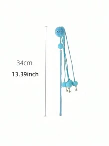 粉色猫咪爱好者和猫妈妈爱逗猫棒 3 件/套 带花朵图案、章鱼图案、丝带，适合猫咪爱好者和猫妈妈爱圣诞节作为节日礼物