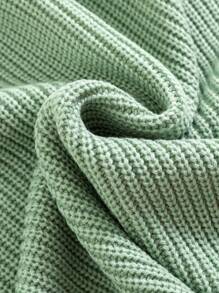 Flirla Plus Size Women Floral Embroidery Crew Neck Pullover Sweater, Autumn/Winter Knit Pullover Fall Outfit