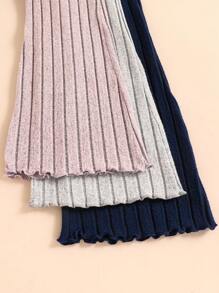 SHEIN 3pcs Set Tween Girl Casual Versatile Pants - Multicolor - View 3