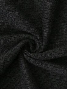 SHEIN LUNE 大码圆领撞色长袖休闲套头毛衣针织衫秋冬款 - 軍綠色 - 查看 3