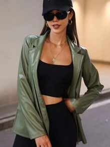 Flirla Jachetă obișnuită, verde măr, pentru femei