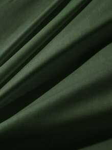 1 件提花绿色高端透气防起球方形装饰枕套/枕套，适用于单人床/双人床/大号床/特大号床