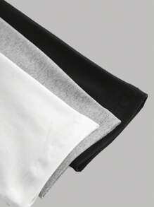 Girlism 少女 3 件套厚针织高领长袖紧身分层上衣，黑/白/灰色，适合冬季、节日、除夕、复古、格子