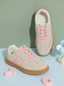 Mini mi Kids' Top-Seller Grey Pink 2 Straps Originl Sneakers - Qute,Lightweight, Comfortable, Versatile For Everyday Wear