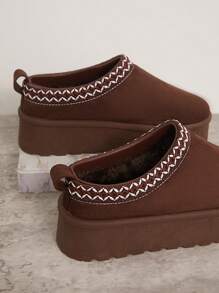 SHUZIA Women's Platform Mini Boots Ankle Boots For Warm Summer Shoes Spring Shoes Spring Break Easter For Christmas Valentine's Day - Chocolate Brown - View 5