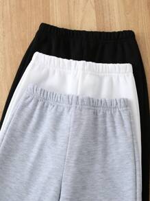 SHEIN Leap Crew Bộ 6 món/bộ thời trang giản dị thoải mái tối giản cho bé trai, áo nỉ có mũ trùm đầu lót nhiệt, màu đen, xám và trắng - Nhiều màu - Xem 5