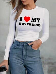 优雅百搭女士纯色圆领长袖褶皱修身 T 恤，适合夏季和秋冬季节 - 白色 - 查看 3