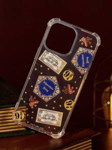 HARRY POTTER X SHEIN Chocolate Frog Pattern Fashion Phone Case, Gift, Compatible With IPhone,Back To School - Clear - View 7