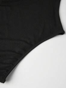SHEIN Tall Tuta intera donna di colore unito con maniche lunghe e pantaloni, completo casual a 2 pezzi, autunnale - nero - Visualizzare 6