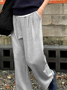 DAZY 女式纯色前系带口袋休闲运动运动裤女式慢跑裤