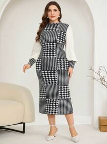 Modelyn Rochie Pulover Mânecă Lungă Moșită, Elegantă De Toamnă