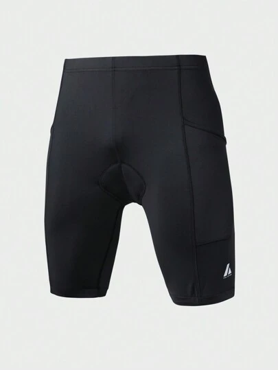 Manfinity Sport Corelite Pantalones cortos de ciclismo elásticos, transpirables, de secado rápido y con estampado de moda