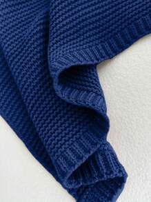 SHEIN LUNE Women Casual Bat Wing Sleeve Thin Lightweight Cardigan, Autumn - Royal Blue - View 4