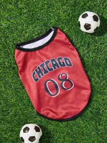 PETSIN Pet Chicago Sports Jersey Tank Top, Numeric & Letter Print, Suitable For Cats And Dogs - Multicolor - View 1