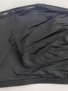 女士純色簡約風筒裙加大胸圍無肩帶胸罩 - 黑色 - 查看 6