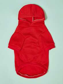 PETSIN 1 pieza Sudadera con capucha casual con impresión reflectante y estampado de letras para mascotas