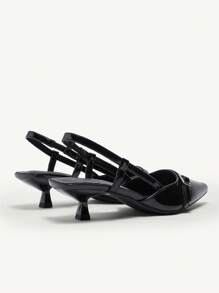 CUCCOO BIZCHIC Women's Pointed Toe Kitten Heels High Heels, Bow Decor, Solid Color, Ankle Strap, Elegant Daily Wear Option, Outdoor Shopping, Festivals, Parties, Spring/Summer/Autumn/Winter, Match With Satin Dresses New Year Holiday Valentines