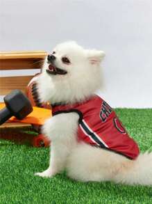 PETSIN Pet Chicago Sports Jersey Tank Top, Numeric & Letter Print, Suitable For Cats And Dogs - Multicolor - View 5