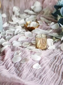 100 片人造酒红色玫瑰花瓣，用于浪漫装饰，非常适合婚礼、周年纪念日、情人节。优质丝绸般的材料，栩栩如生。营造梦幻迷人的氛围，非常适合 DIY 工艺品、桌面散布或摄影道具 - 白色 - 查看 6