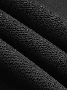 SHEIN EZwear Women's New Solid And Leopard Print Track Pants, 2 Packs - Black - View 5