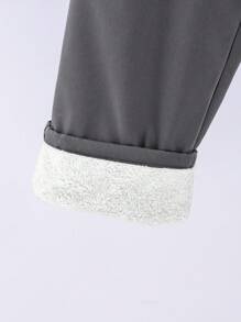 SHEIN Leap Crew Tween Boys' Blended Fleece All-Match Versatile Suit Pants, Suitable For Spring And Autumn Seasons - Grey - View 4