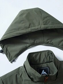 Gym Rark Men's Thermal Lined Sports Jacket, Autumn/Winter - Army Green - View 3