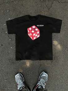 Manfinity VCAY Men Knit Casual Loose Short Sleeve T-Shirt, Fashion For Young Daily Wear