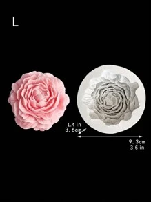 1 件优质 3D 现代花朵硅胶模具 - 多功能 DIY 工艺模具，适用于树脂环氧树脂、蜡烛、肥皂和圣诞装饰品、节日礼物、家居装饰创作必备灵活易脱模和可重复使用的完美装饰物、珠宝、沐浴球制作 - 白色 - 查看 5