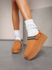 SHUZIA Women's Platform Mini Boots Ankle Boots For Warm
