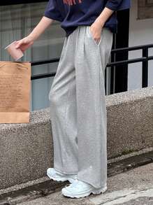 DAZY 女式纯色前系带口袋休闲运动运动裤女式慢跑裤