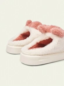 CUCCOO Quty Women's Cute Animal Home Slippers With Plush Upper And Thick Sole, Warm Indoor Wear For Autumn/Winter