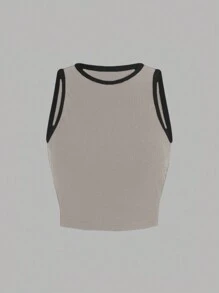 GlowEve 2 件套撞色圆领背心 + 打结长裤休闲装