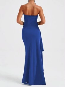 Elegant Backless Chic Wedding Birthday Club Party Dress Sexy Summer Dress For Women - Royal Blue - View 2