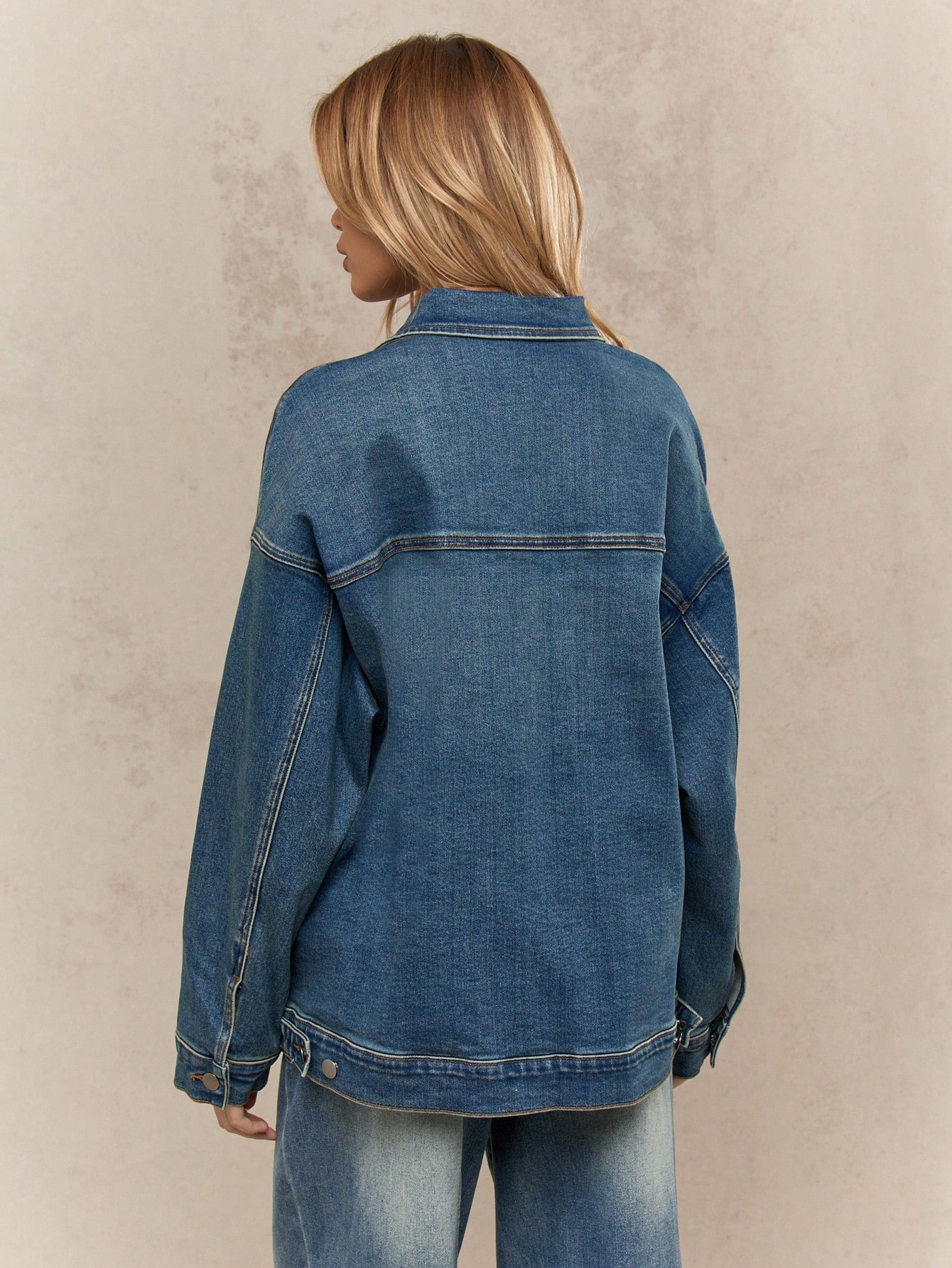 Veste En Jean Cloutée MISSGUIDED Taille 40/42 – Neuve Avec étiquettes, Style Bomber Ouvert