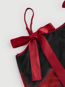 SHEIN MOD Plus Size Vintage Floral Asymmetrical Neck Fish Tail Hem Long Dress For Ladies,Birthday Women Outfits,.,.Women Dress,Party Women Outfits,. Eve Dress, Giving,.,.Party Dress,Holiday Dress,Elegant Dress,Party Women Dresses,Formal Dress,.S Dress - Black - View 4