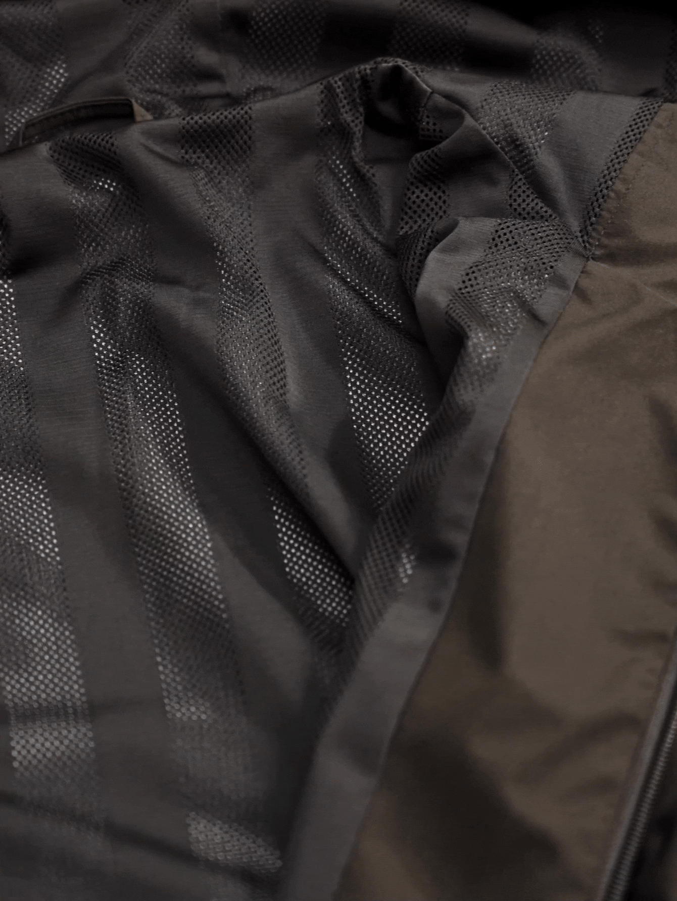 In My Nature Women's Plant Print Drawstring Waist Long Sleeve Hooded Casual Raincoat Jacket - Black - View 3