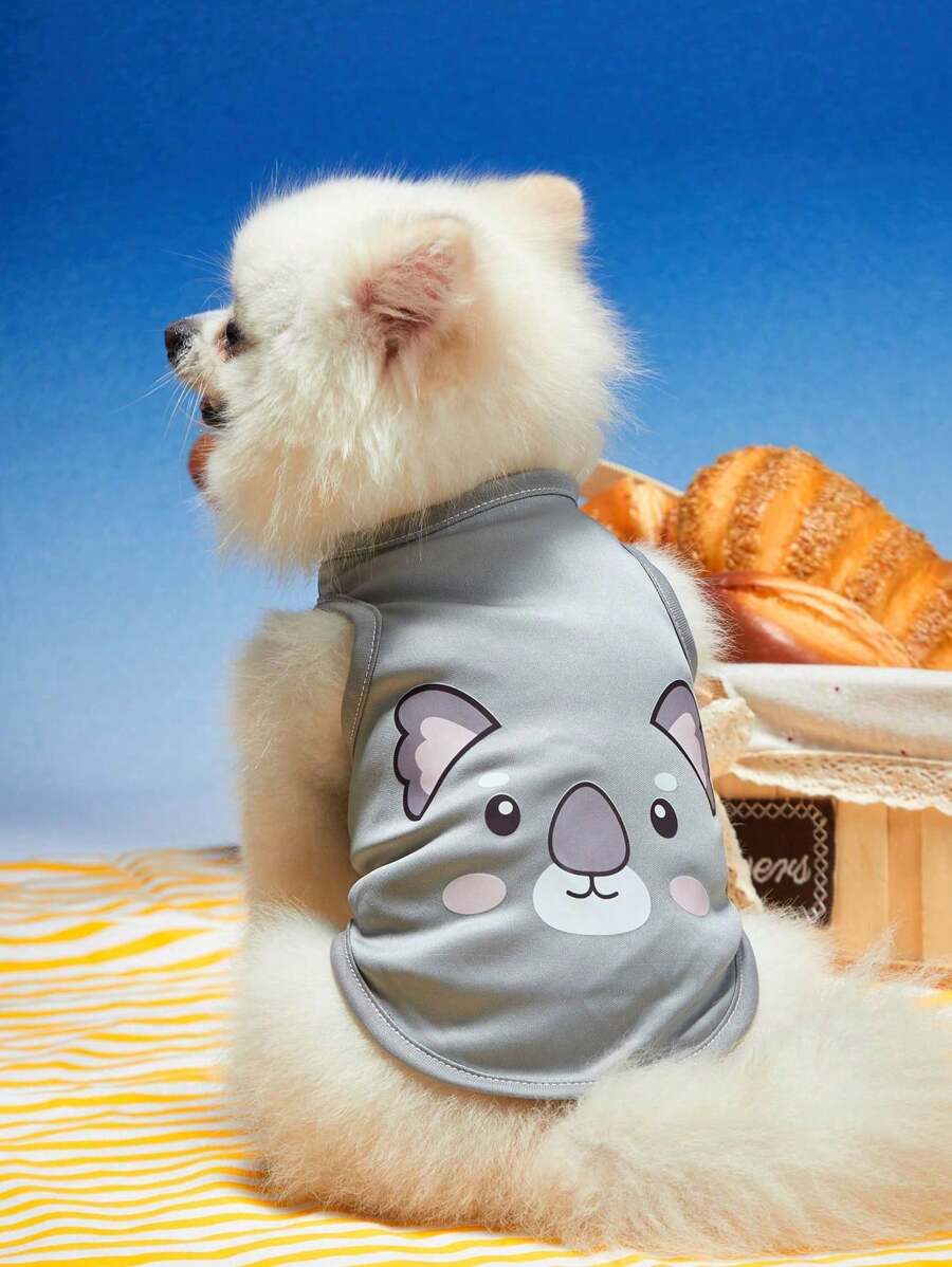 PETSIN 1pc Pet Cat & Dog Koala Animal Print Breathable Cooling Vest - Multicolor - View 1