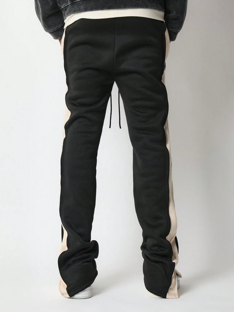 SUMWON Calça de Moletom de Desempenho Atlético com Detalhe de Faixa Lateral, Ajuste Relaxado, Punhos Elásticos, Estilo Casual Esportivo Athleisure, Treinamento Clássico de Jogging