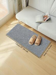 1 tấm thảm trải sàn giả vải lanh màu xám thiết kế đơn giản, cách âm, bền, trang trí nhà cửa trong nhà cho phòng ngủ, mềm mại, nhẹ, chống bụi bẩn, có thể giặt bằng máy cho phòng khách, bên ghế sofa, bàn trang điểm, ghế, phòng tắm nắng, đèn - Xám - Xem 3