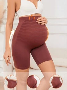 Pantys sin costuras de cintura alta minimalistas para maternidad, uso diario casual
