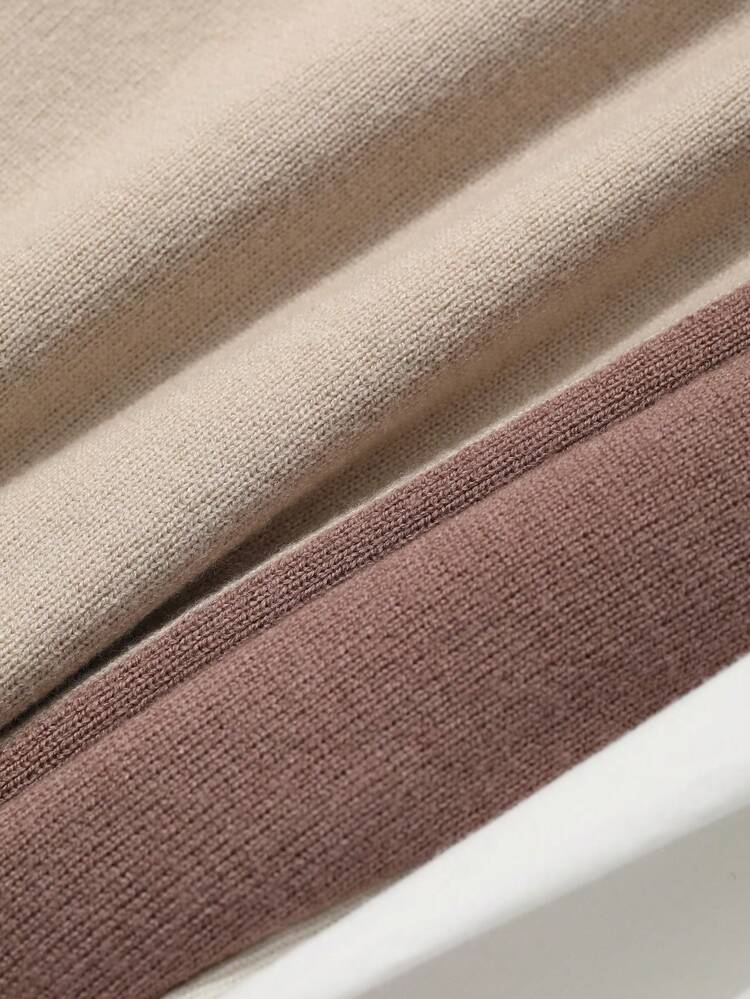 Color Block Waist Belt Sweater Dress For Women,Fall Clothes